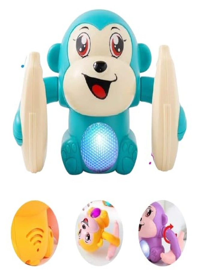 DEVHEART Dancing Monkey Musical Toy for Kids Baby Spinning Rolling Tumble Voice Control Musical Light and Sount Effect with Sensor Crawling Spinning Baby Toys - Image 1